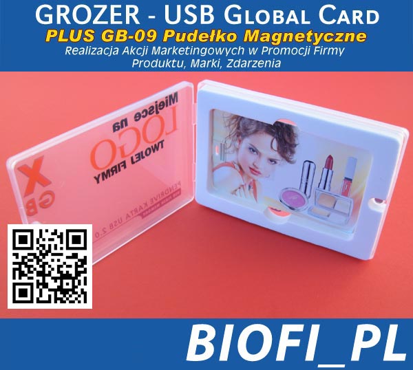Karta USB Pendrive GROZER - Realizacji Akcji Marketingowych w Promocji Firmy Marki / Produktu / Zdarzenia