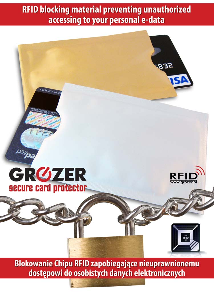 ETUI RFID GROZER 100% SECURE CARD