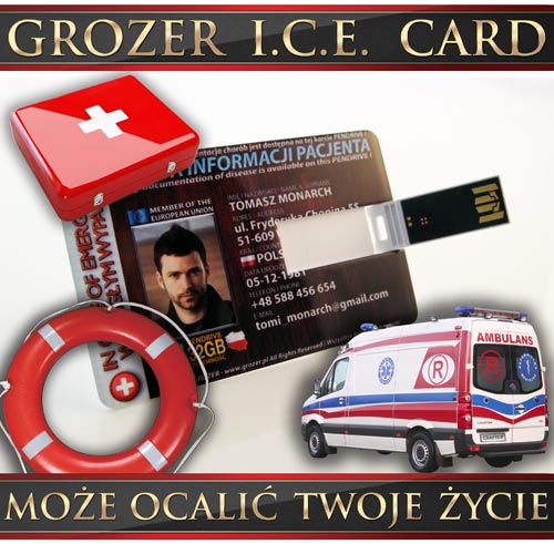 Pendrive Karta - Karta ICE Ratująca Życie 