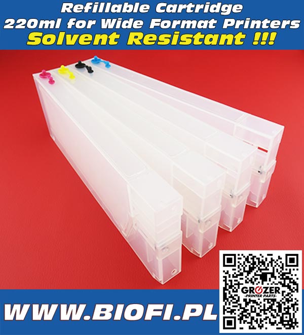Refillable Cartridge 220ml Solvent MUTOH MIMAKI ROLAND China Printers