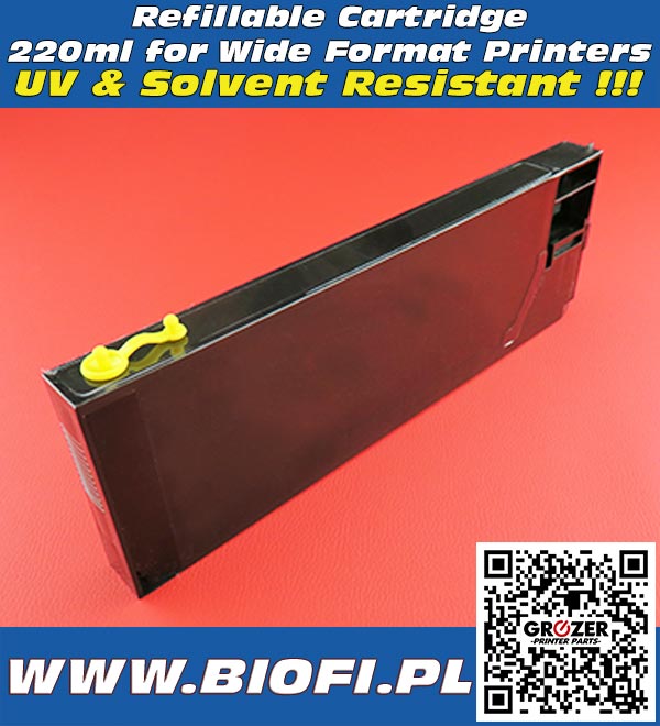 Refillable Cartridge 220ml Solvent & UV Resistant MUTOH MIMAKI ROLAND China Printers