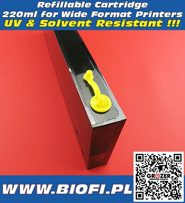 Refillable Cartridge 220ml Solvent & UV Resistant MUTOH MIMAKI ROLAND China Printers