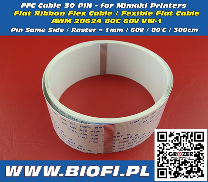 FFC Cable 30 PIN 300cm - for Mimaki Printers