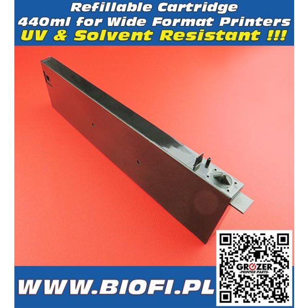 Cartridge Refillable 440ml Solvent & UV