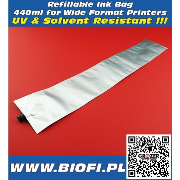 Ink Bag Refillable 440ml Solvent and UV