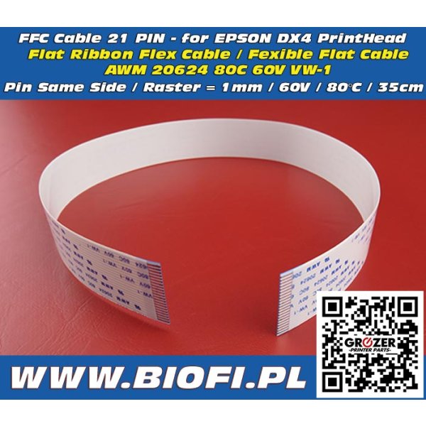 FFC Cable 21 PIN 35 CM - Taśma Sygnałowa FFC EPSON DX4
