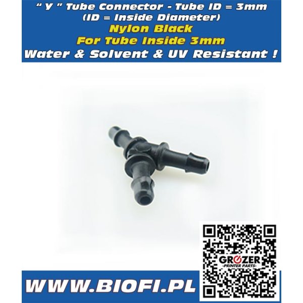 Łącznik do Rurek Litera Y ID=3mm - 1 sztuka