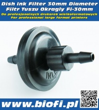 Dish Ink Filter Fi 30mm Tube ID=3mm