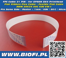 FFC Cable 21 PIN 40 CM - Taśma Sygnałowa FFC EPSON DX4