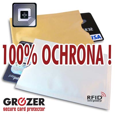 ETUI GROZER RFID 100% OCHRONA kart zbliżeniowych