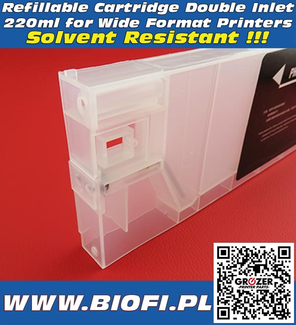 Refillable Cartridge 220ml Double Inlet Solvent MUTOH MIMAKI ROLAND China Printers