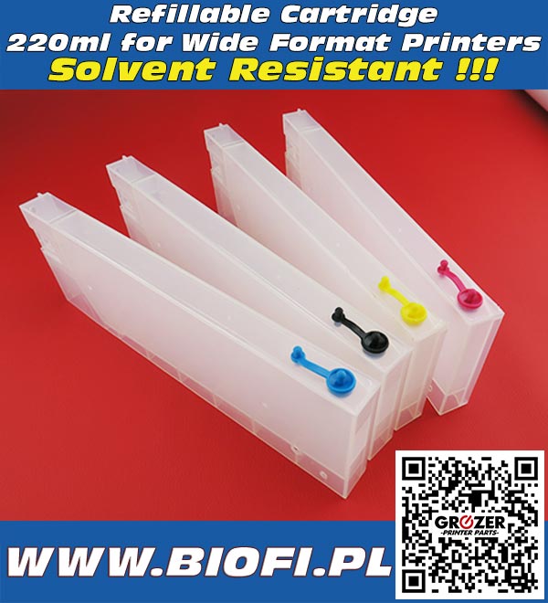 Refillable Cartridge 220ml Solvent MUTOH MIMAKI ROLAND China Printers