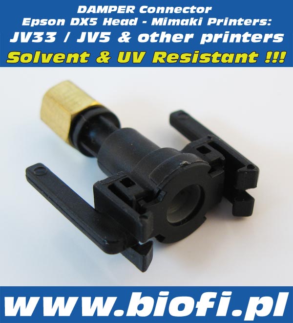 UV Damper Connector Mimaki JV33 / JV5 , Roland, Mutoh and other Printers | UV + Solvent Resistant