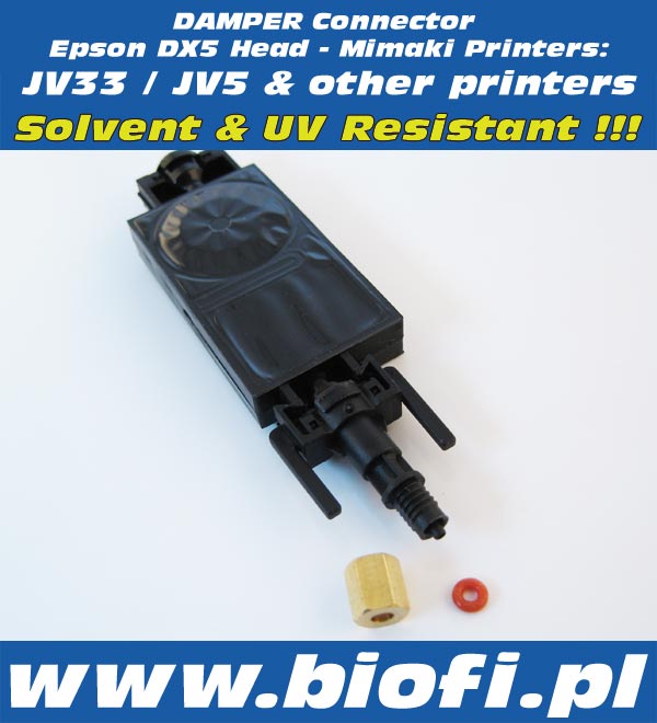 UV Damper Connector Mimaki JV33 / JV5 , Roland, Mutoh and other Printers | UV + Solvent Resistant