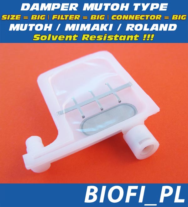 Damper do drukarek MUTOH ValueJet, Roland, Mimaki - Odporny na Solvent / Solvent Resistant