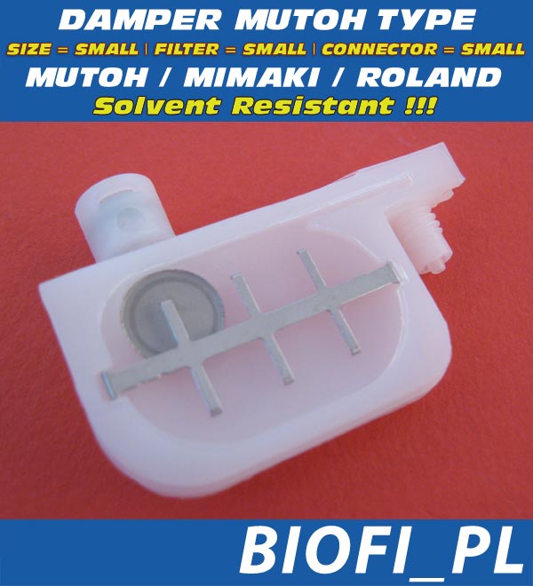 Damper do drukarek MUTOH ValueJet, Roland, Mimaki - Odporny na Solvent / Solvent Resistant