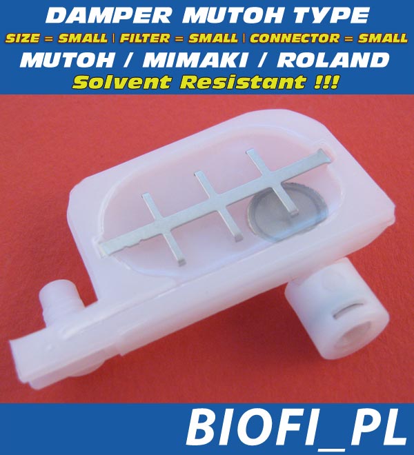 Damper do drukarek MUTOH ValueJet, Roland, Mimaki - Odporny na Solvent / Solvent Resistant