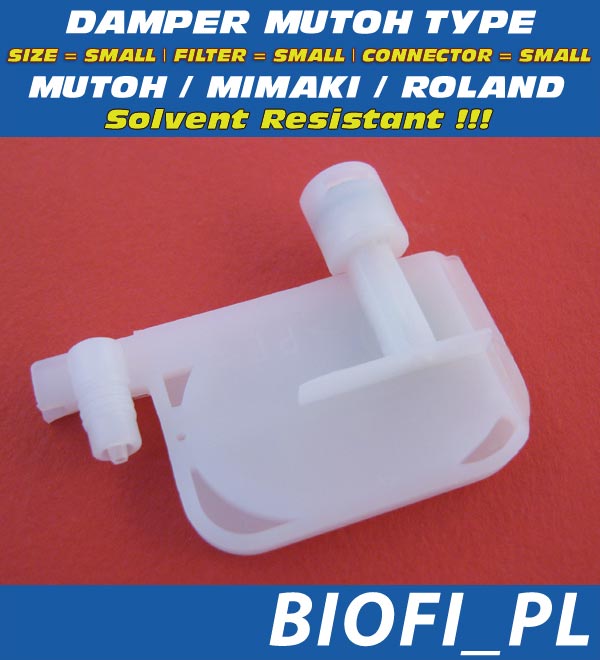 Damper do drukarek MUTOH ValueJet, Roland, Mimaki - Odporny na Solvent / Solvent Resistant
