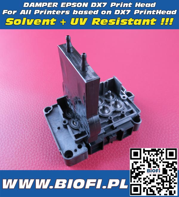 DX7 Damper for EPSON DX7 Printheads Odporna na Solvent i Światło UV / Solvent and UV Resistant