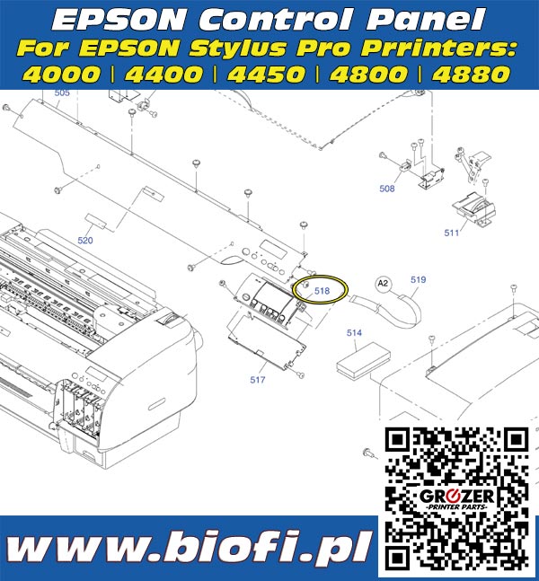 EPSON Stylus Pro 
Control Panel - GROZER PRINTERS Parts