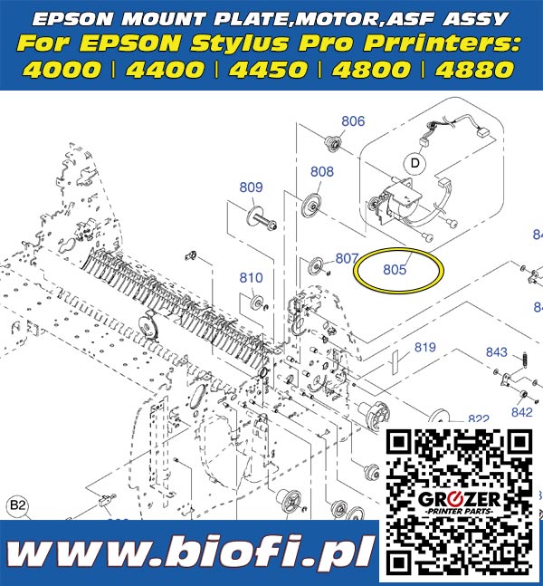 EPSON Stylus Pro 
MOUNT PLATE,MOTOR,ASF ASSY - GROZER PRINTERS Parts