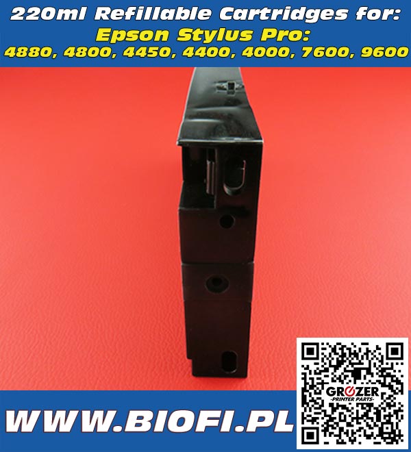 Refillable Cartridges 2220ml Epson Stylus Pro 4880, 4800, 4450, 4400, 4000, 7600, 9600