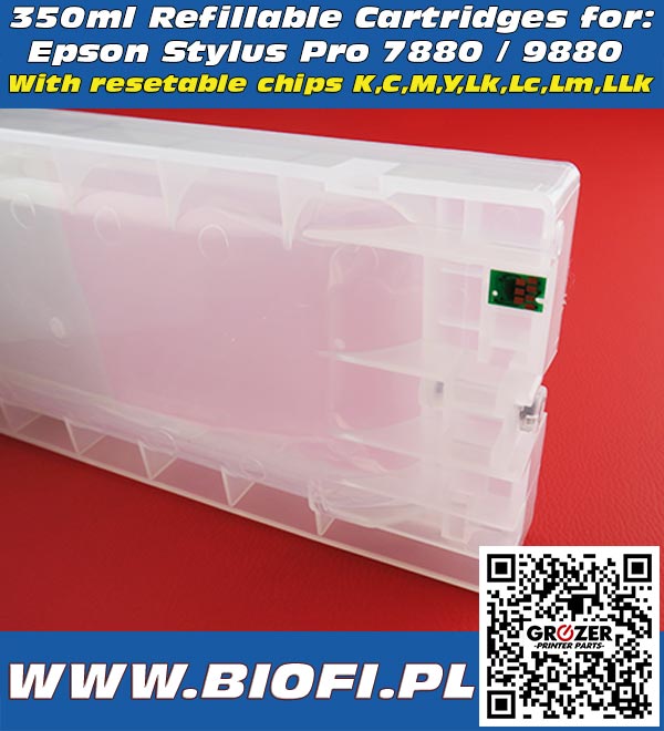 Refillable Cartridges 350ml Epson Stylus Pro 7880, 9880