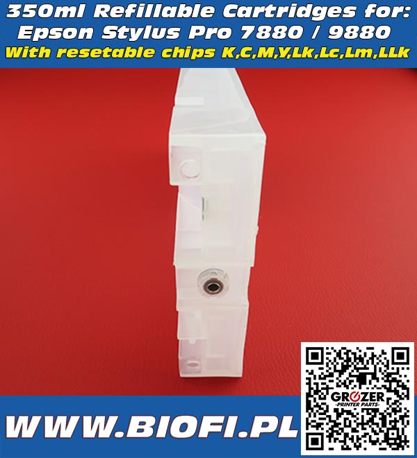 Refillable Cartridges 350ml Epson Stylus Pro 7880, 9880