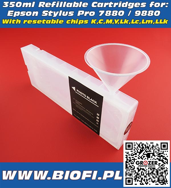 Refillable Cartridges 350ml Epson Stylus Pro 7880, 9880