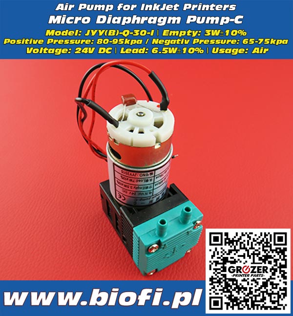 Micro Diaphragm Pump-B Model: JYY(B)-Y-30-I - Grozer Printer Parts - www.biofi.pl